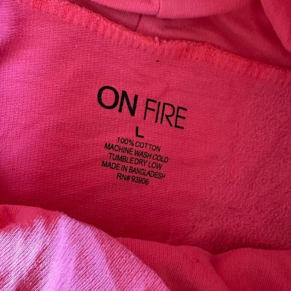 Womens Sweatshirt Size Large Coral Pink Retro Vibe Cowl Neck Workout Outdoor Gym - Picture 7 of 7
